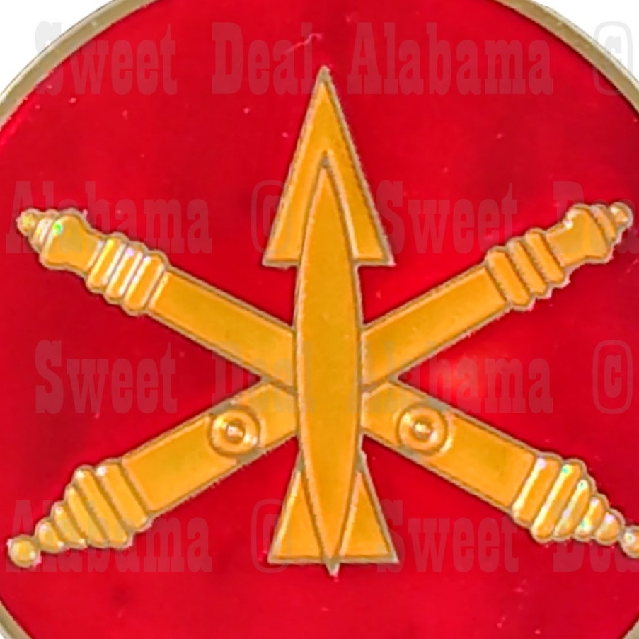 Wide Air Defense Artillery DUI Recessed Emblem, 2" Display Plaque Sticker Emblem