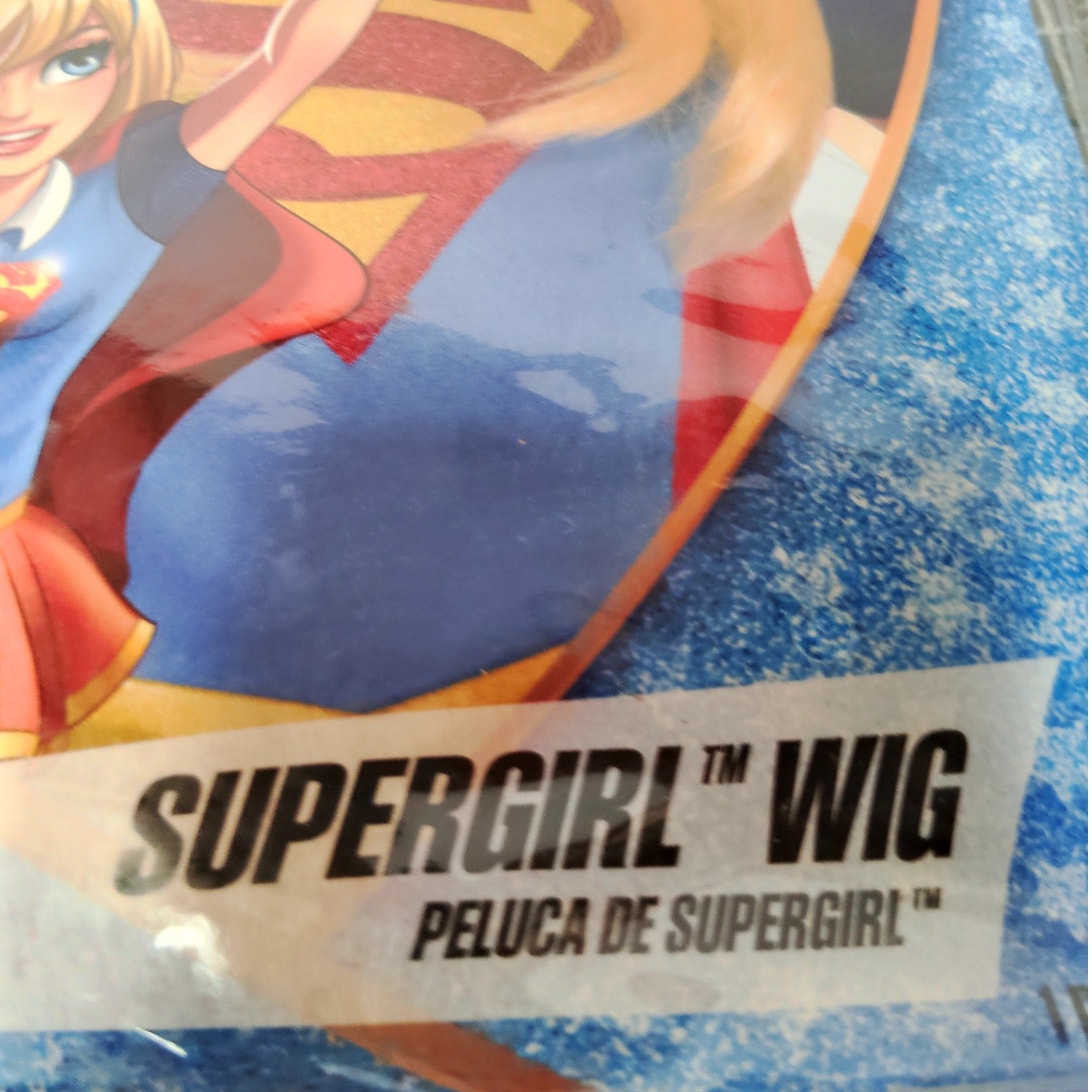 Kids Girls Sassy Supergirl Wig – DC Super Hero, Blonde/Yellow