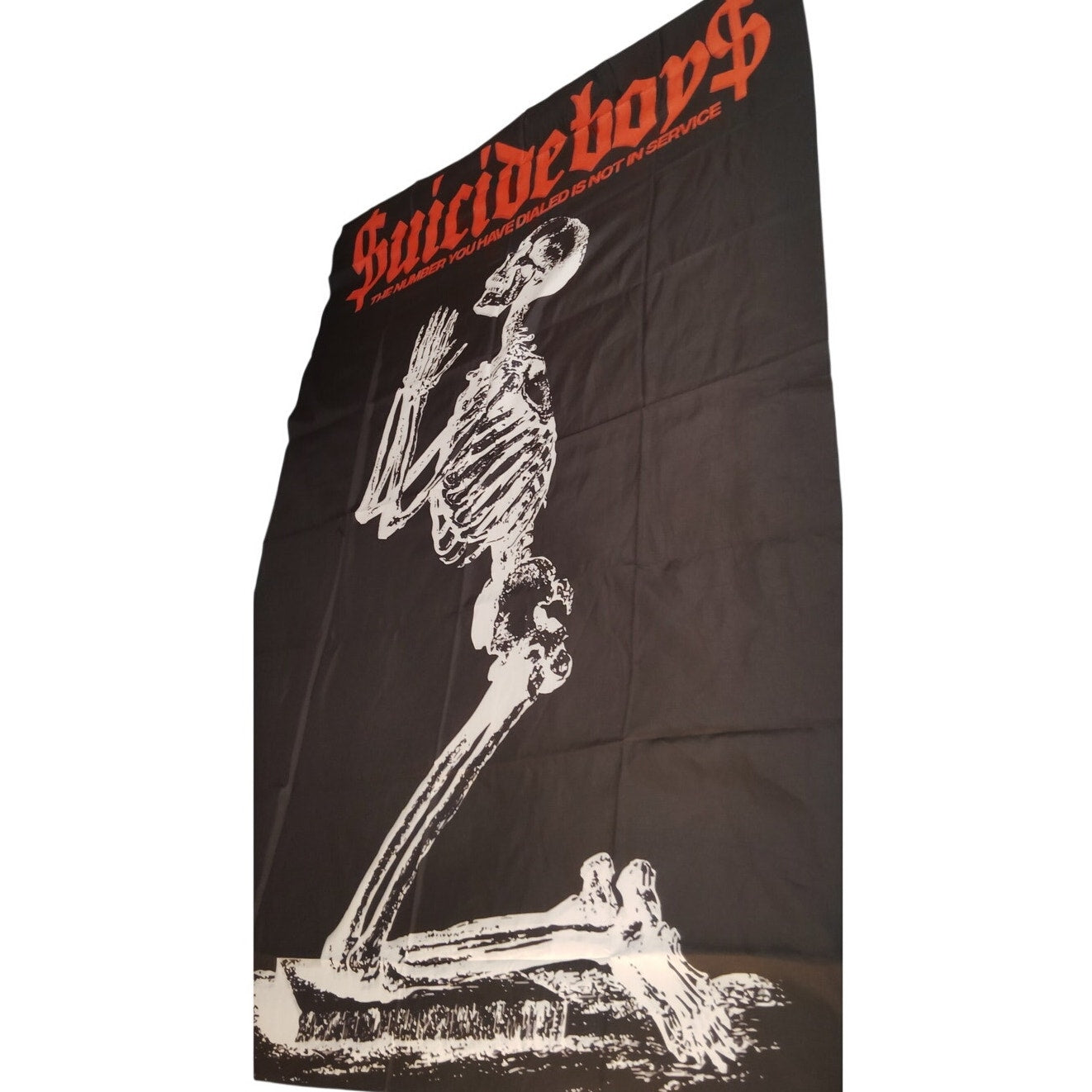 Gothic Suicide Skeleton Tapestry Hip Hop Wall Decor 40x60 Polyester w/ Hardware