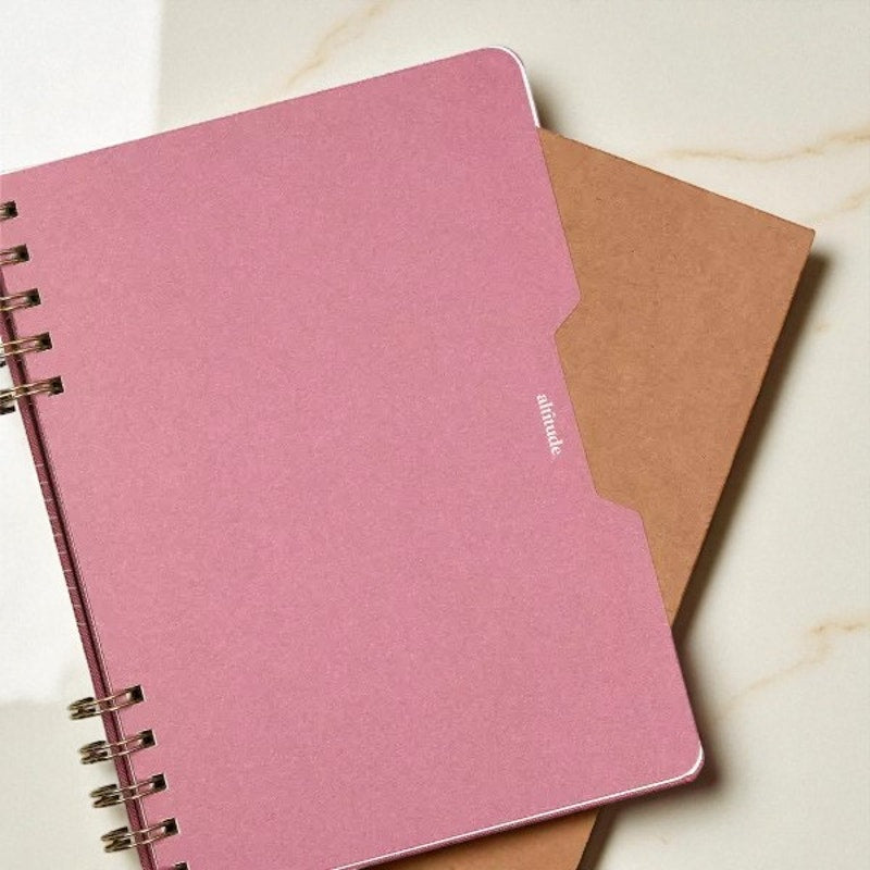 3-Pack – Altitude Supplies Spiral Journals – 6.25" x 8.5" – 160 Lined Pages – Mauve Pink Arch Cover