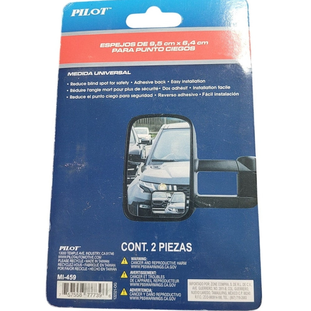 1 Set Pilot Automotive, Blind Spot Mirrors, 3.75" x 2.5", Universal, Adjustable