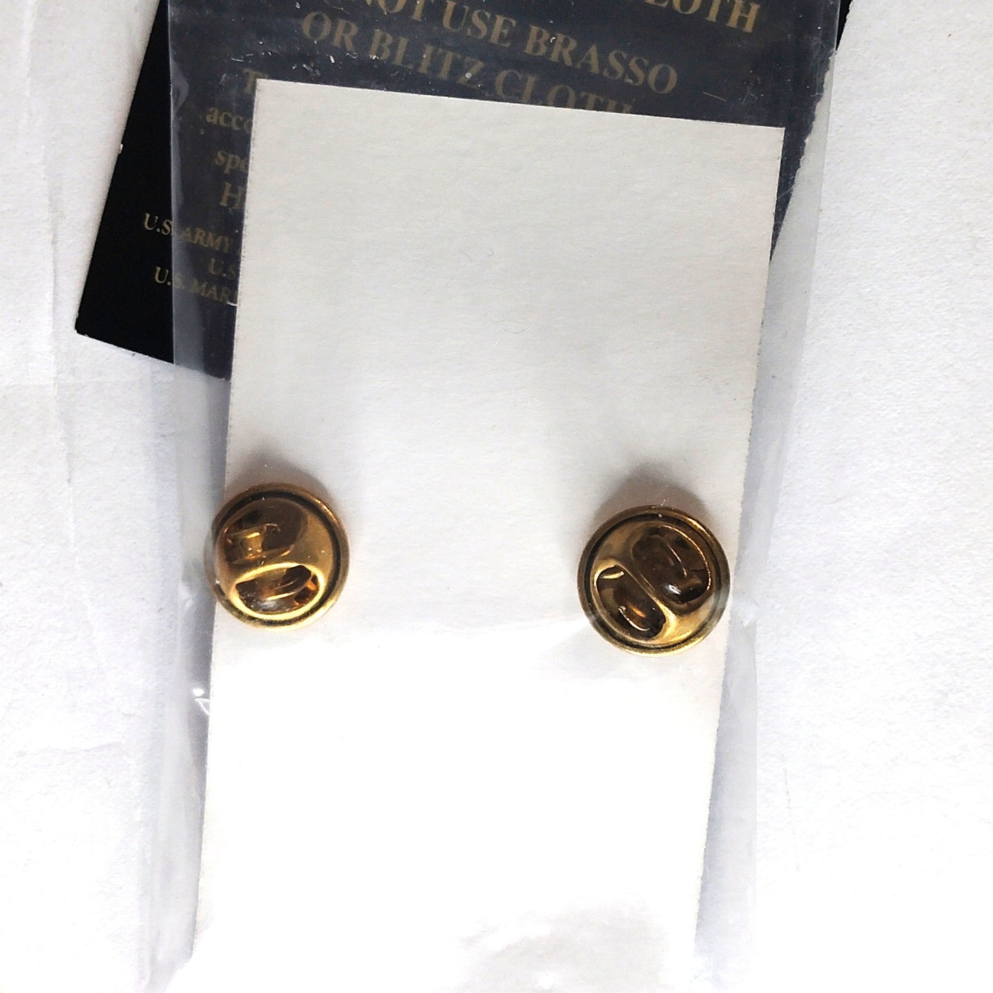 U.S. Navy Seabee Combat Warfare Novelty Hat Lapel Pin Gold Tone 1‑1/2" × 5/8"