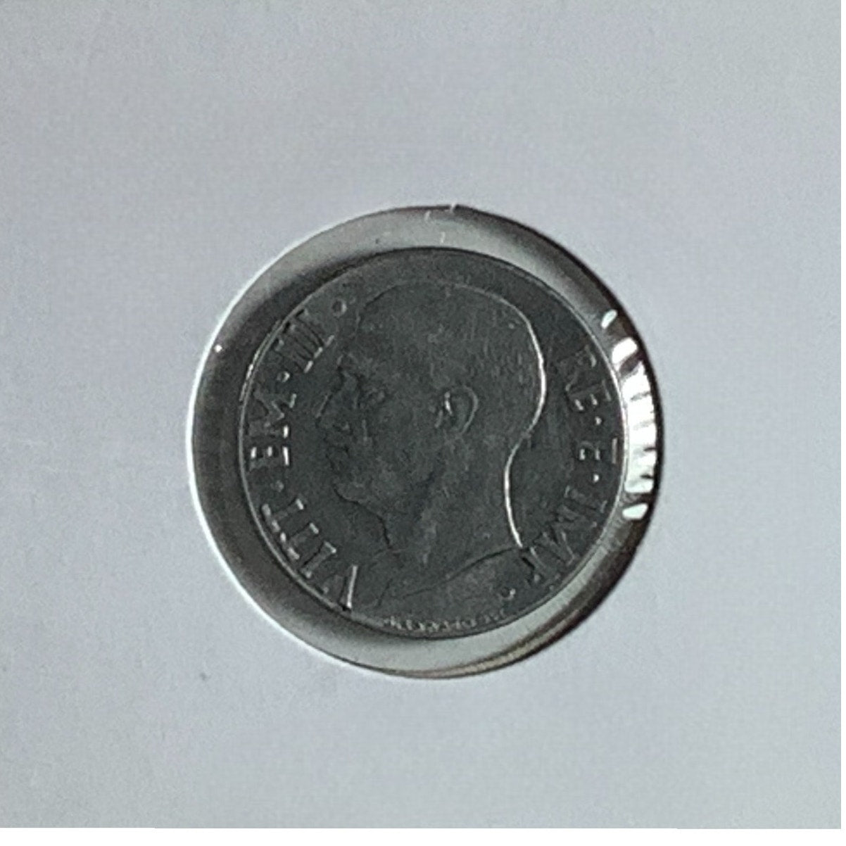 Italy 20 Centesimi 1941, King Vittorio Emanuele III, Reverse: Head of a Woman