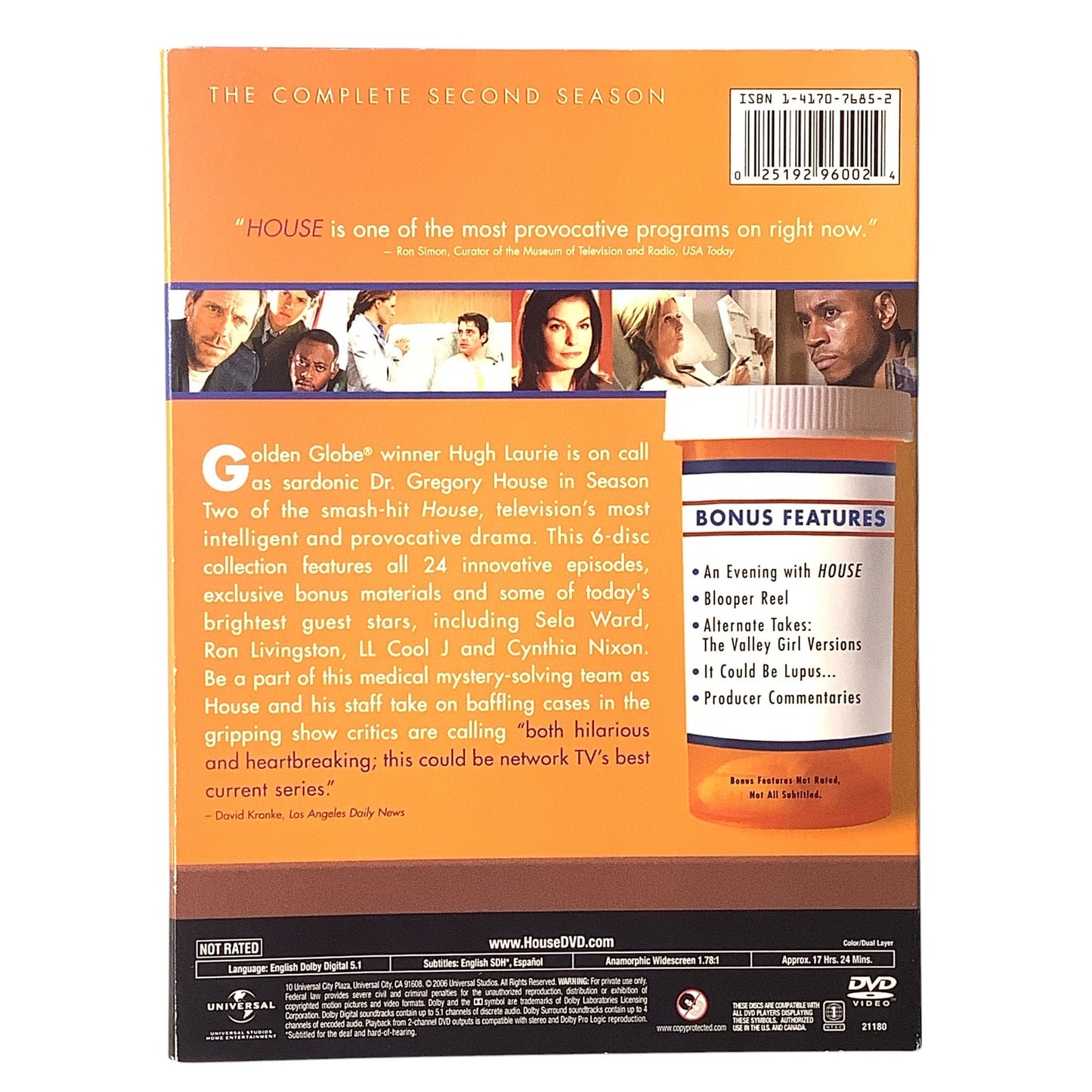 House, M.D.: Complete Season 2 (6-CD Set, 2011) 17 Hours & 24 Minutes - Drama TV