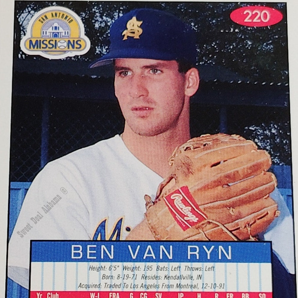 Ben Van Ryn, San Antonio Missions, No. 220, 93-94 Fleer Excel Minor Leagues