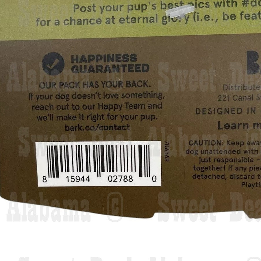 Bark Plush Hairstream Trailer Dog Soft Toy –Funny Crinkle Squeaky Toy 6"x4"x4.5"