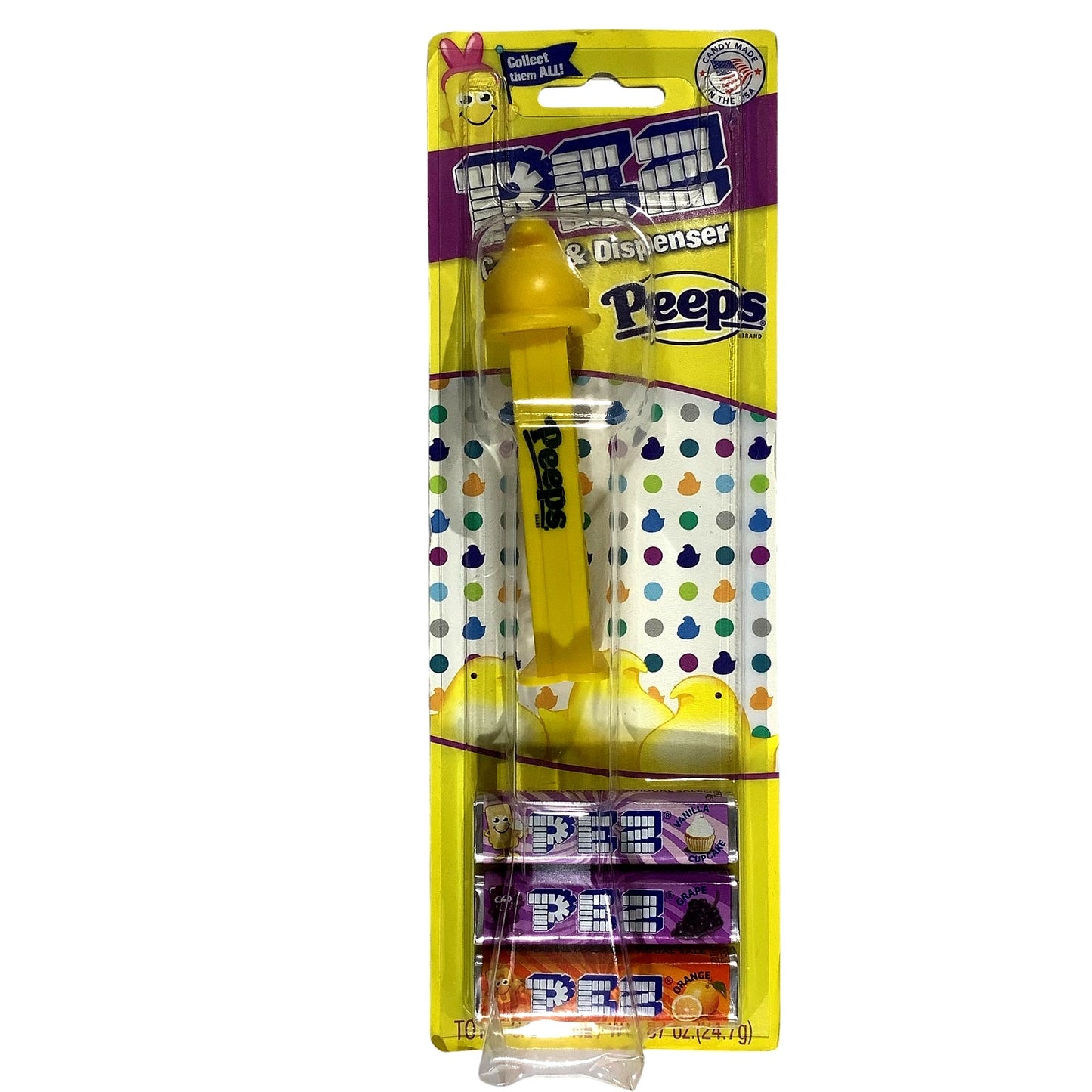 Peeps Yellow- Pez Collectible Dispenser Sealed NIP Product