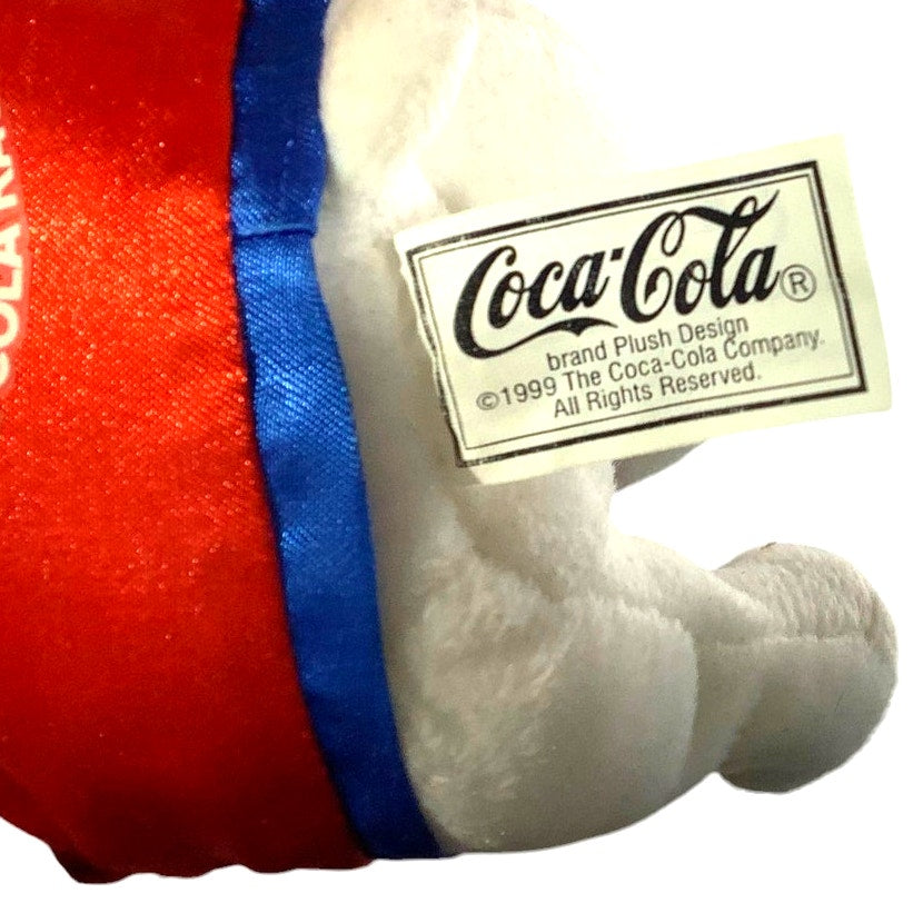 1999 Coca-Cola / Dale Jarrett #88 Polar Bear Pellet Plush 6"H x 5"W x 3"D