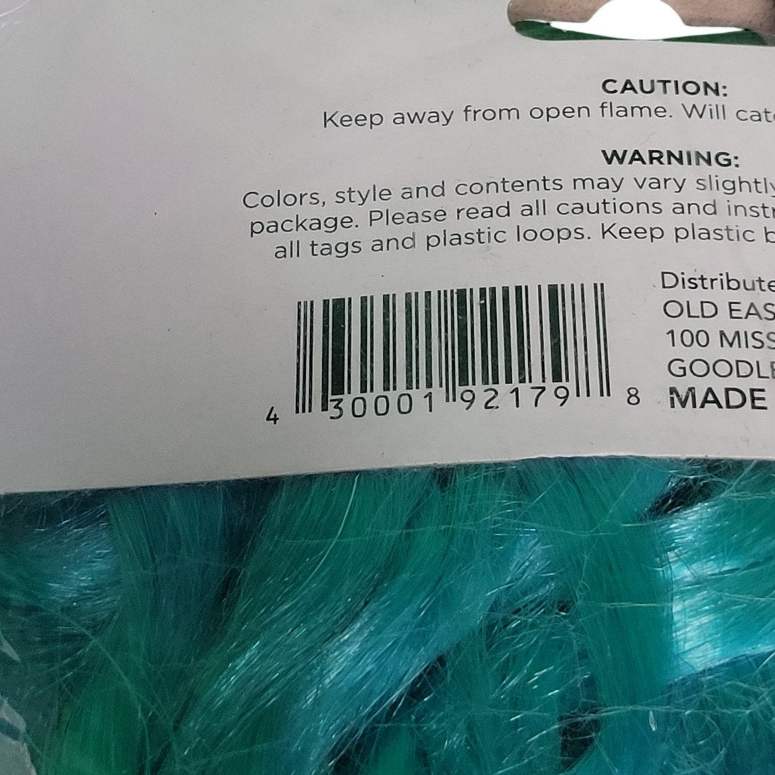 Long Wavy Teal Mermaid Wig, Adult Costume, Cosplay, Party Theme, Blue, One Size