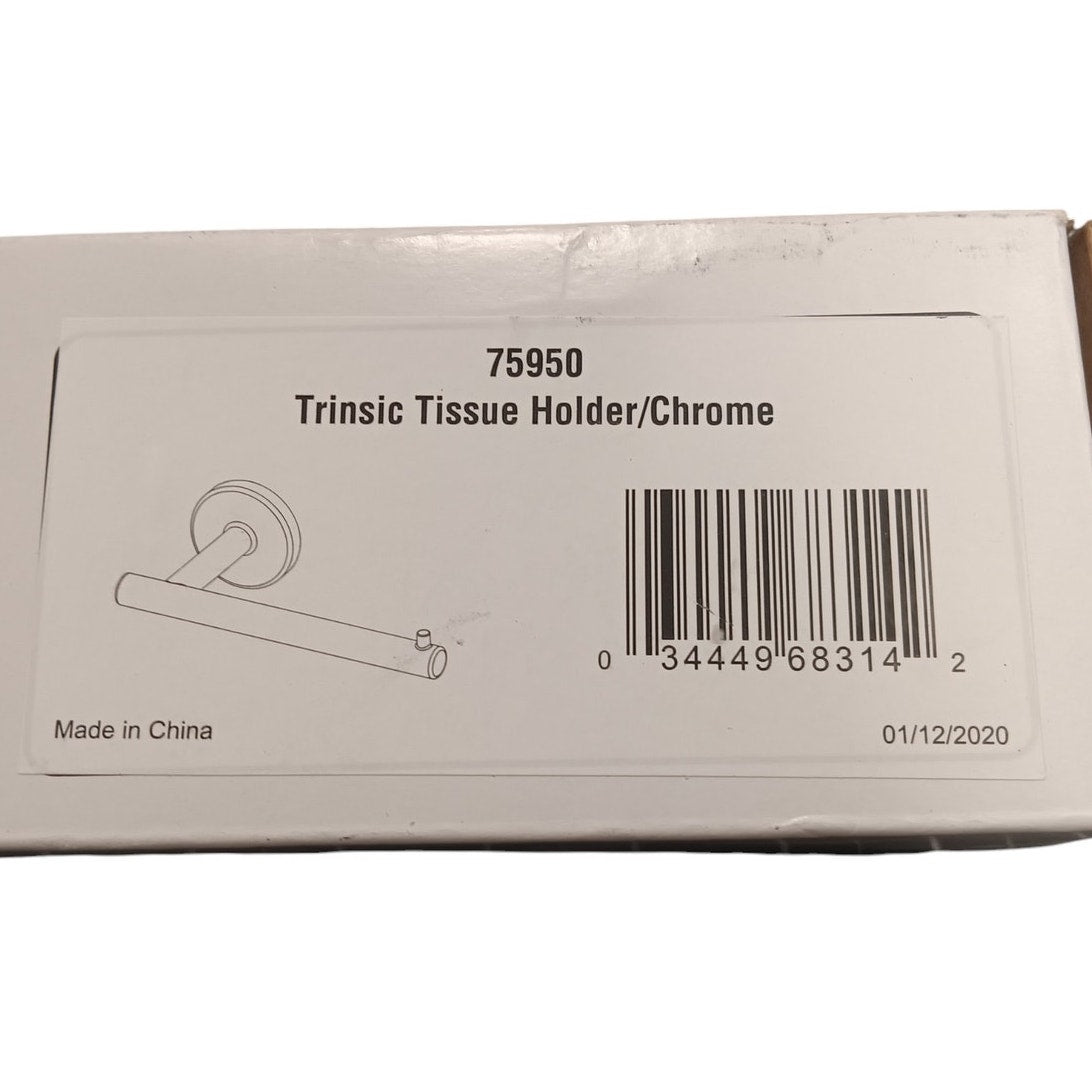 Delta Trinsic Wall Mount Single Post Toilet Paper Holder, Polished Chrome