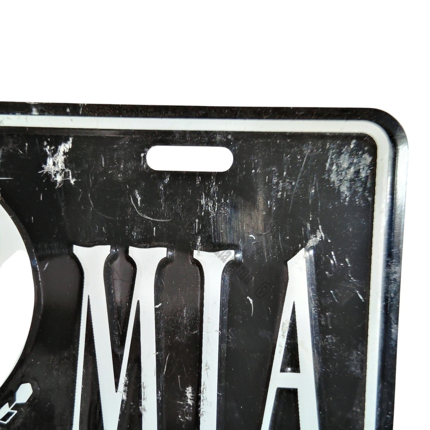 POW MIA - You Are Not Forgotten - 12" x 6", White Text, Black Background Car Tag
