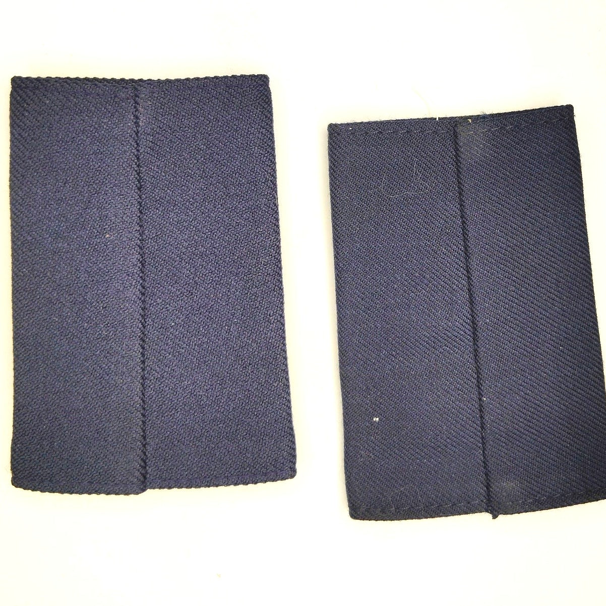 USAF First Lieutenant O‑2 Shoulder Marks Gold on Blue 3‑1/4" × 2‑1/4" Pair