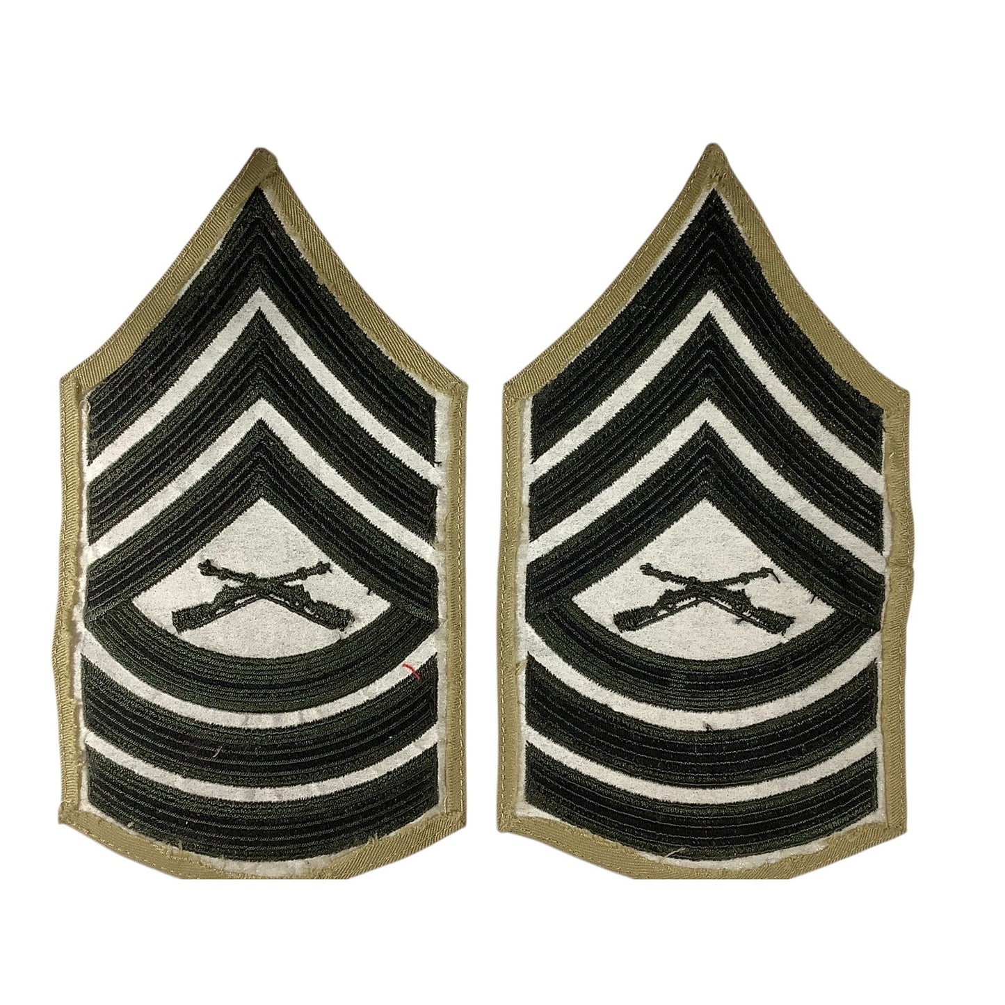 1 Set- US Marine Corps Master Sergeant, Green/Khaki, 6-3/4"H x 3-3/4"W