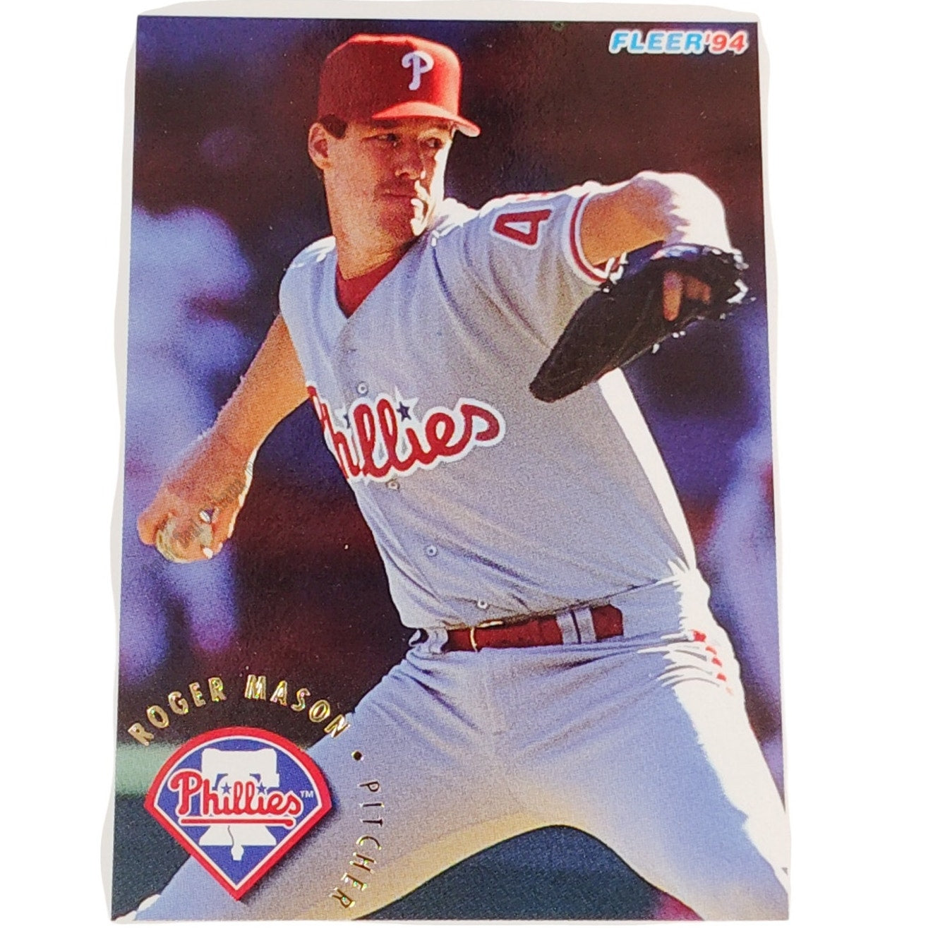 Roger Mason, Philadelphia Phillies #595, 1994 Fleer Baseball Collector's Card