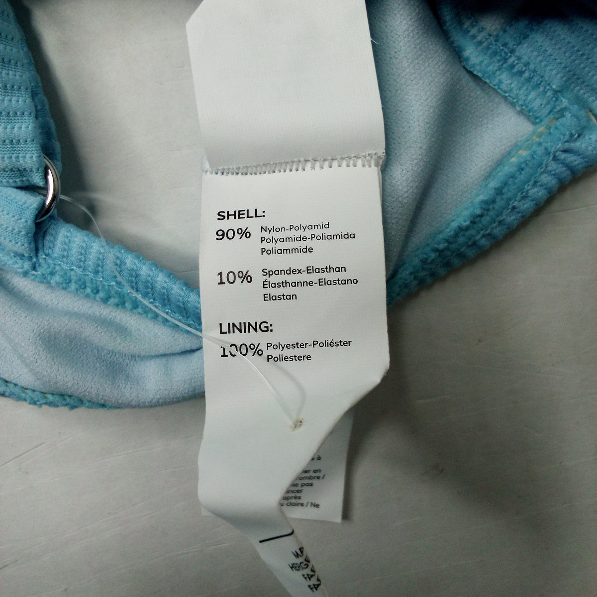 Cupshe Sky Blue Ribbed Bralette Bikini Top XL New with Tags V-Neck Swim