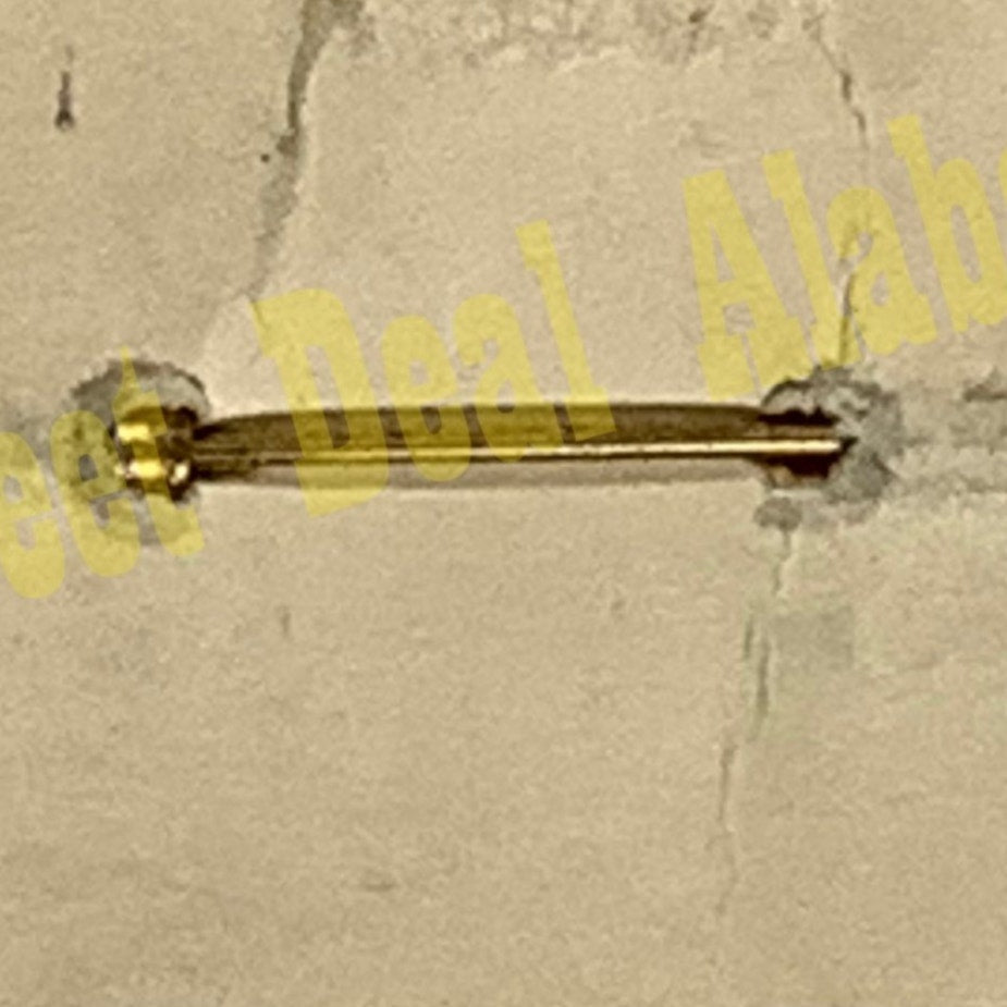 Early 1900s Brass C-Clasp Number "115" Collar Device 3/8"H Hat / Lapel Pin
