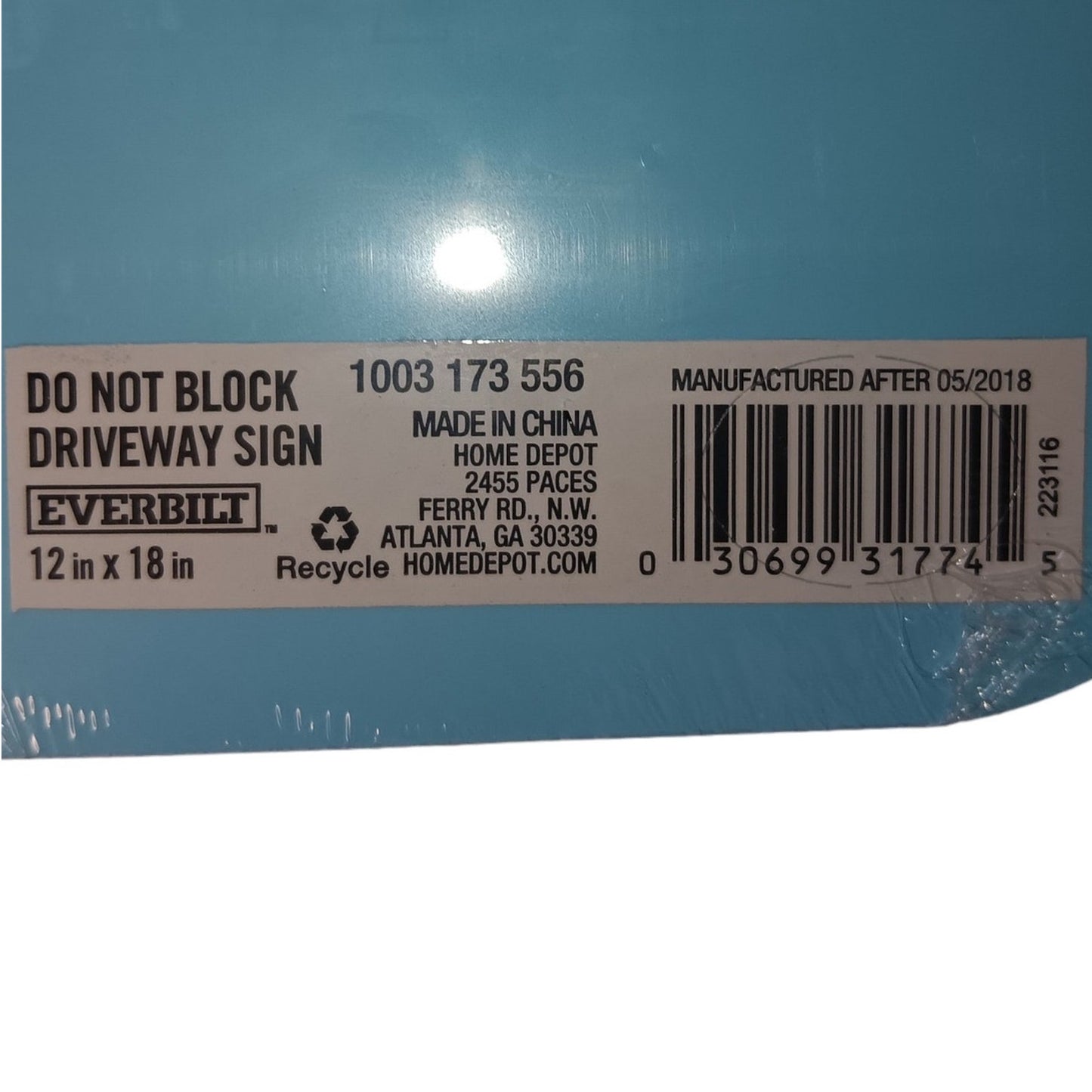 3-PK Aluminum Do Not Block Driveway Signs 18"H x 12"W Commercial-Residential Use