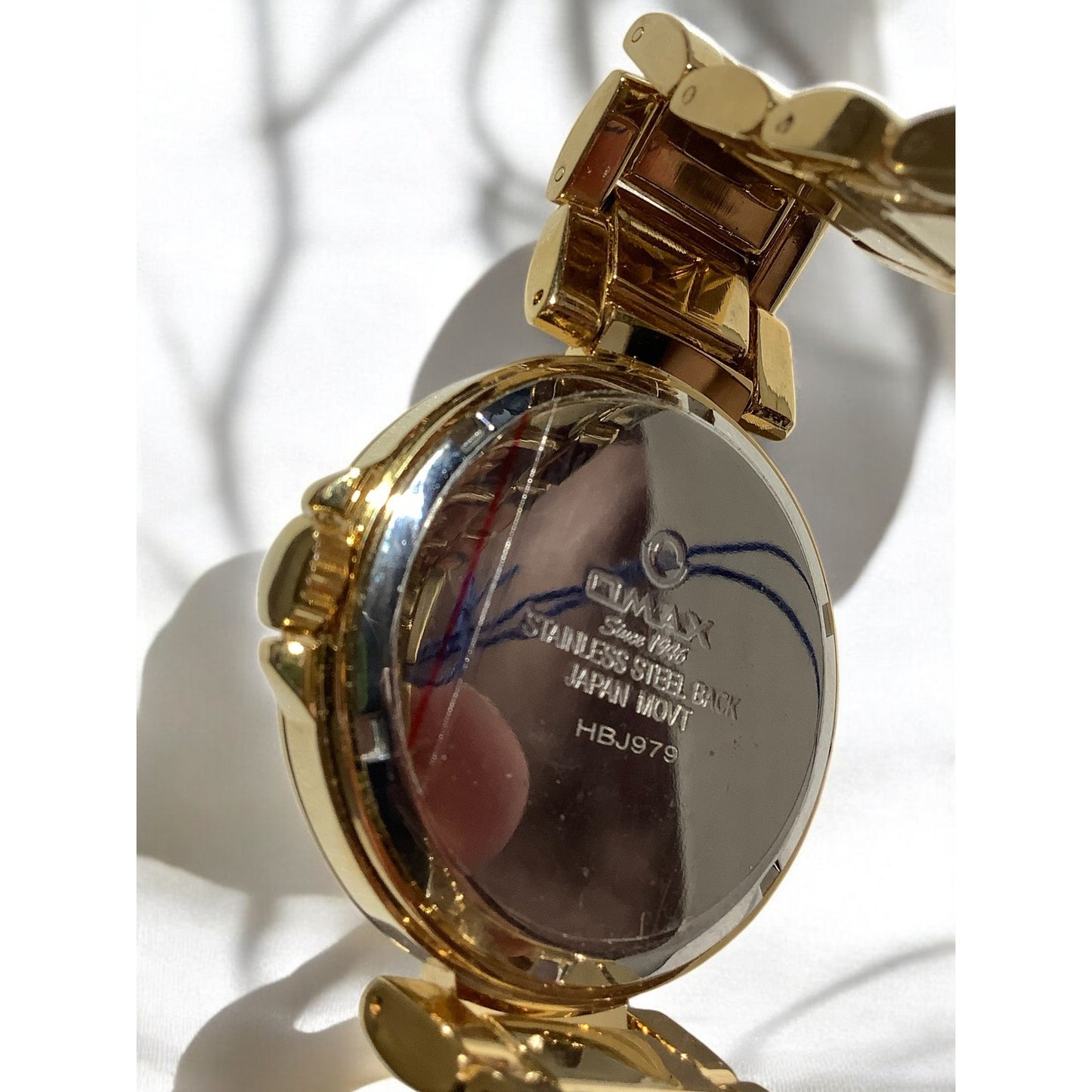 Omax HBJ979 Mens Water Resistant Quartz Watch, Gold Tone, 1-1/2"D, Needs Battery