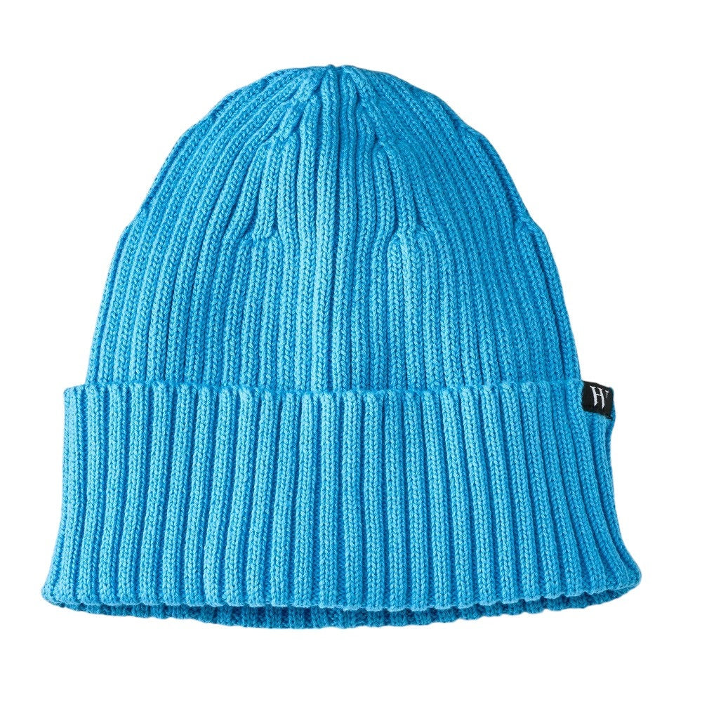 Houston White Cotton Adult Beanie, One Size Fits All - Blue