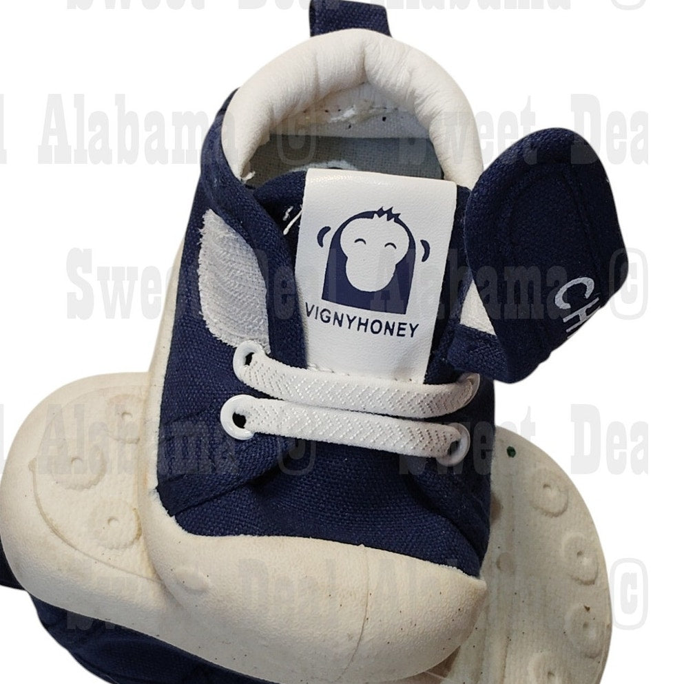 Baby's First Walking Shoes, Soft Rubber Sole Infant Size 5.5, Cotton, Non-Slip