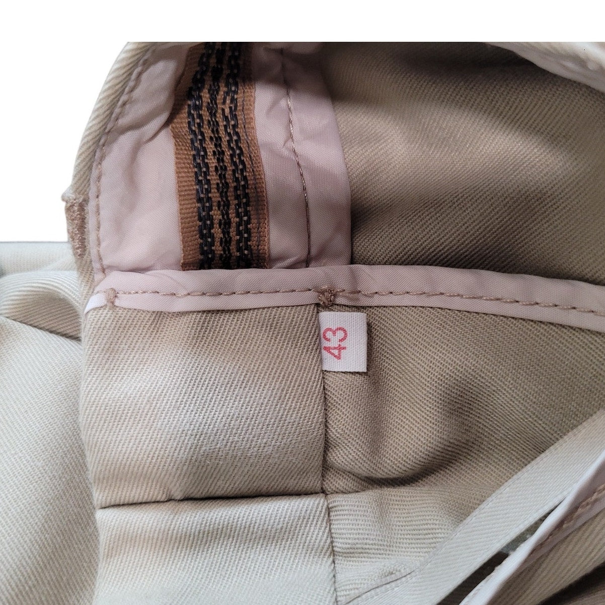 German Military Uniform Trousers - Size 36 - Tan - 65/35 Poly-Cotton- 1992 Issue