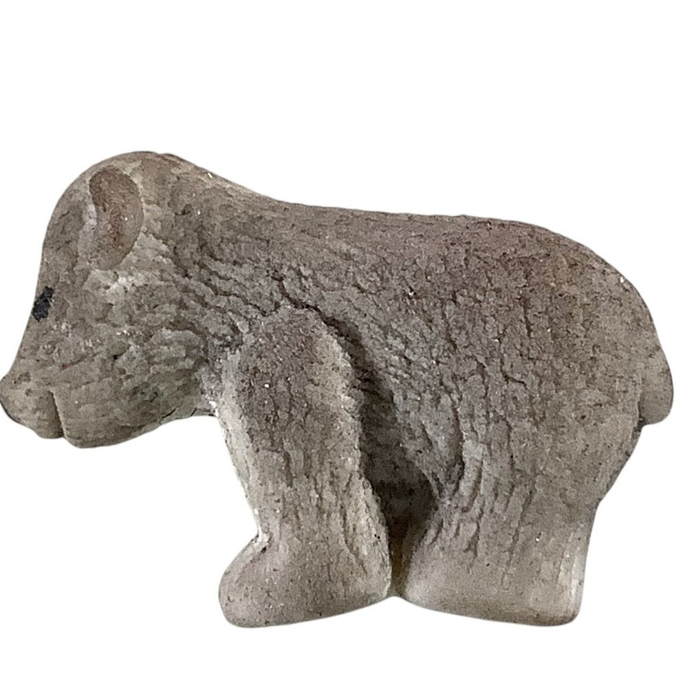 Vintage Miniature Rubber Carved Dog Figure, 1-1/8"L x 3/4"H x 1/2"W
