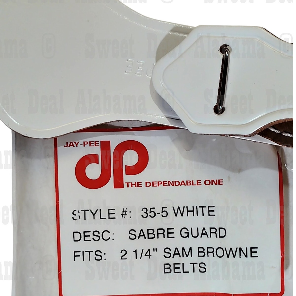 Jay-Pee Sabre Guard, White, Style #35-5, Fits 2-1/4" Sam Browne Belts, Accessory