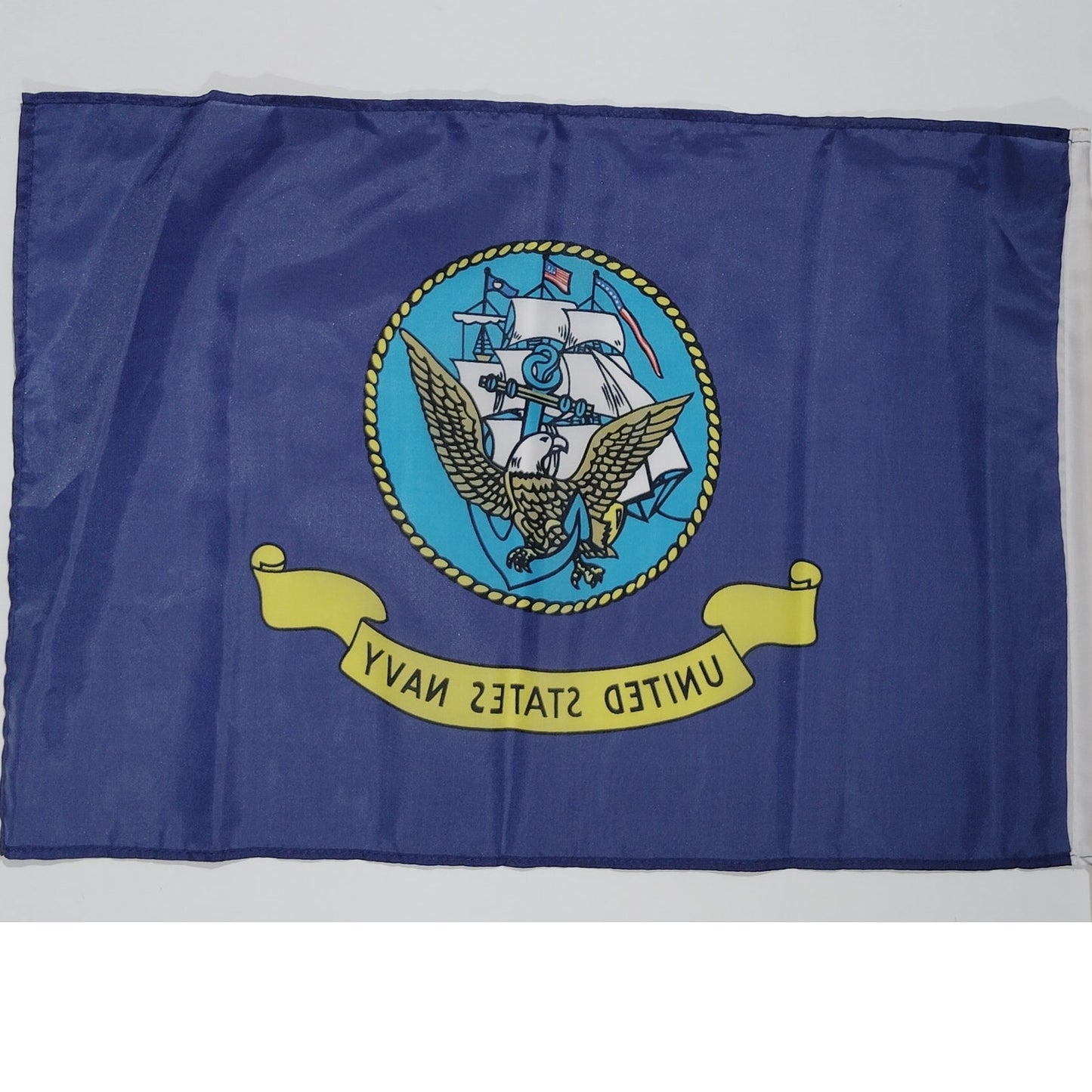 4-PK U.S. Navy 12x18in Stick Flags 30" Wooden Staff – Bold Dye‑Sublimated Colors