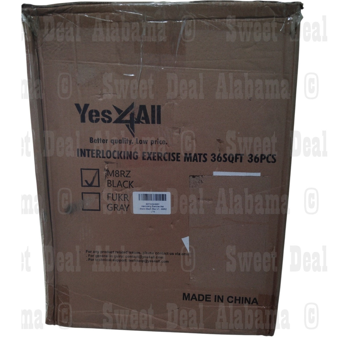 36 SQ. FT Puzzle/Interlocking Exercise Mat Tiles, 7/16, Shock Absorbing EVA Foam