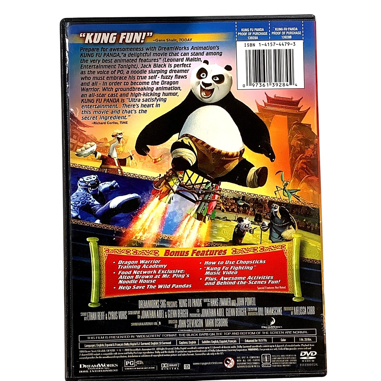 Kung Fu Panda (DVD, 2005) 88 Minutes for Kids & Family, Animation, Comedy