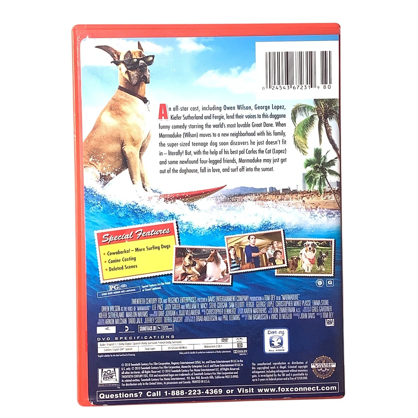 Marmaduke, (DVD 2010), Owen Wilson, George Lopez, 88 Minutes for Kids & Family