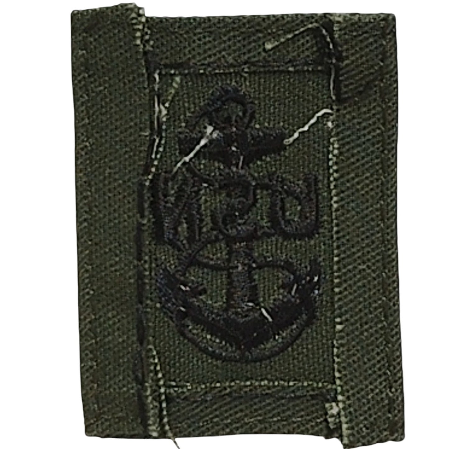 Vintage Navy Chief Petty Officer Cap Device, Subdued E-7 Insignia, 1-1/2" x 1-7/8", Vanguard USA