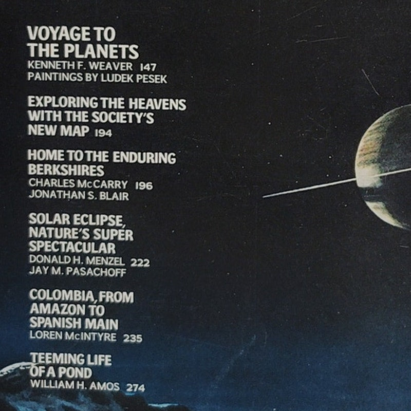National Geographic Magazine – August 1970, Voyage to the Planets, Solar Eclipse