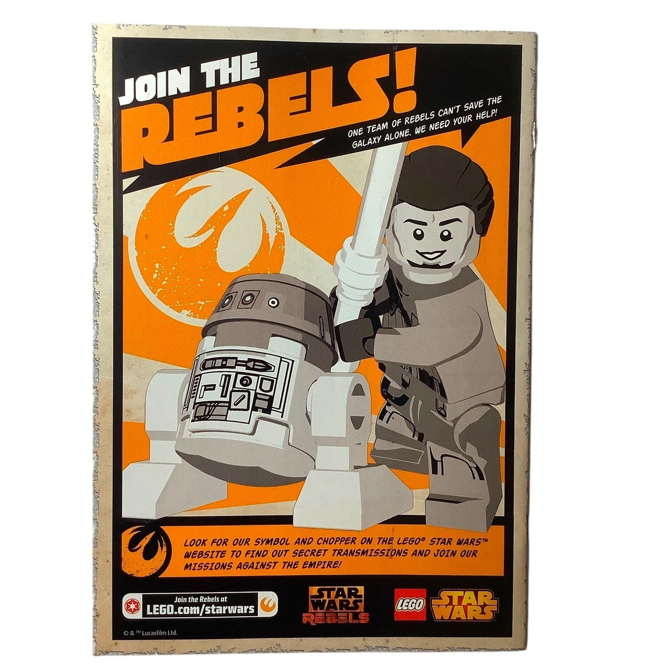 2015 SDCC Exclusive Lego Star Wars The Rebels Strike Back Comic, WREN, NM 9.4