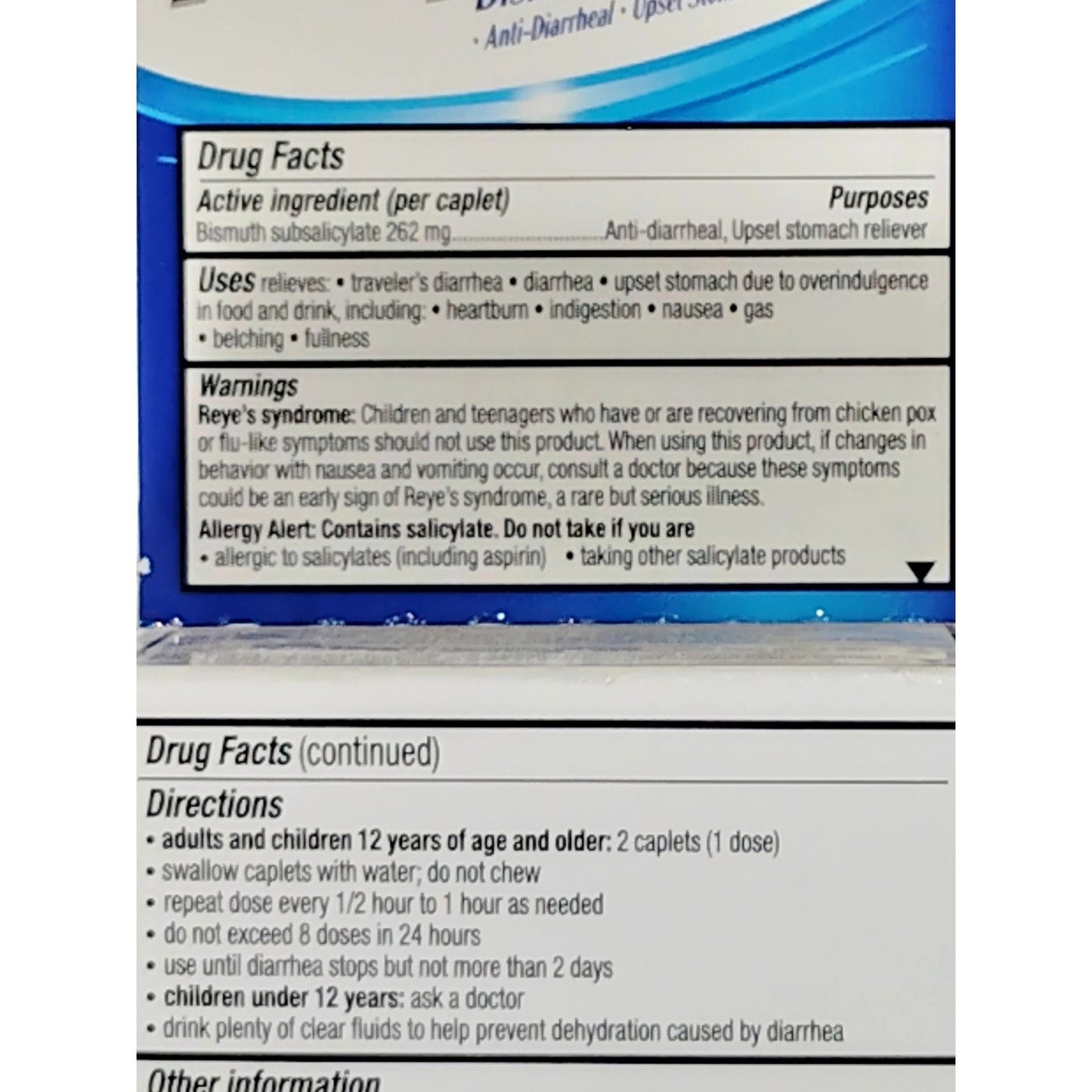 Kaopectate Diarrhea Relief – 28 Coated Caplets – Bismuth – Exp. 12/2026