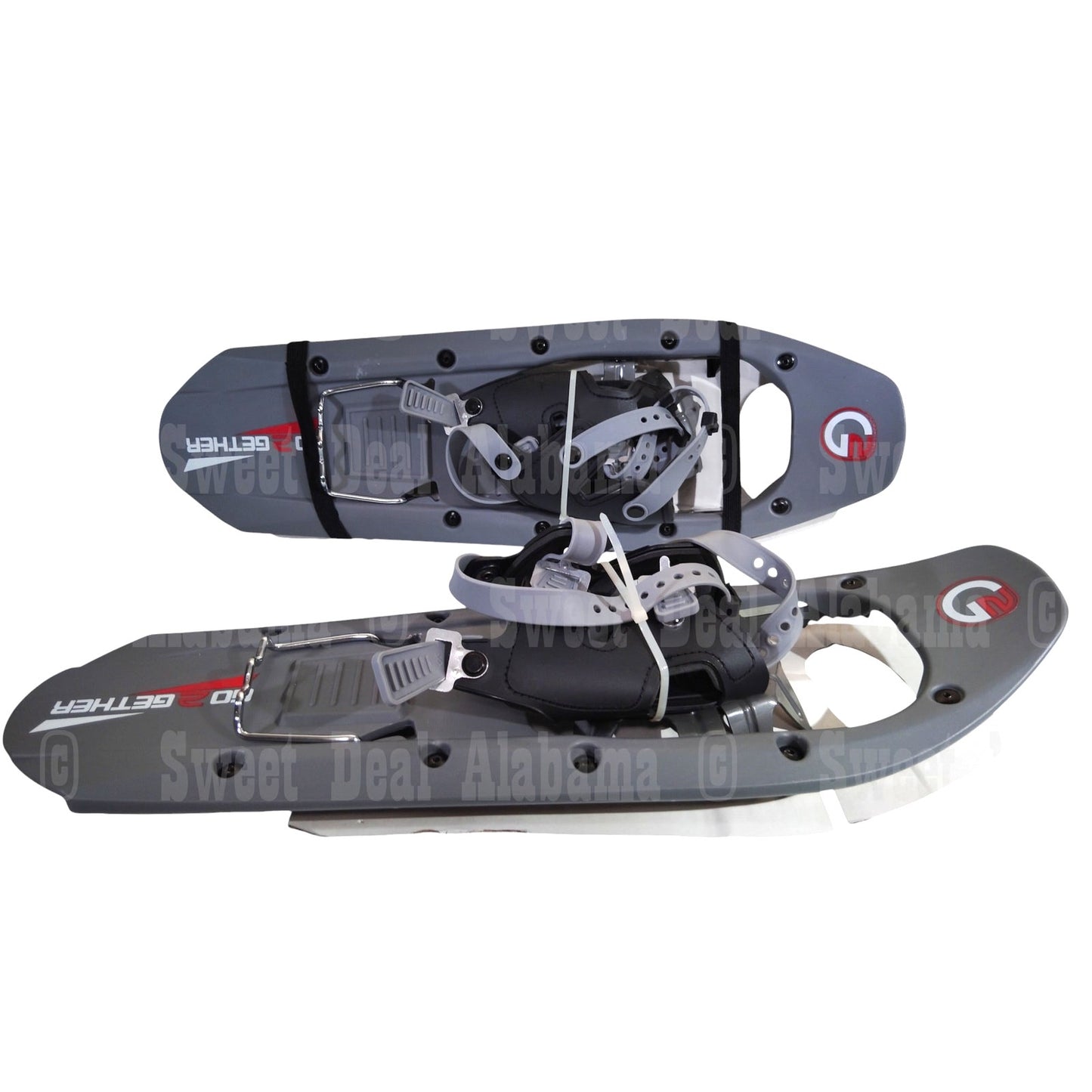 G2 23" Mountain Terrain Snowshoes Set with Trekking Poles & Tote Bag – Grey