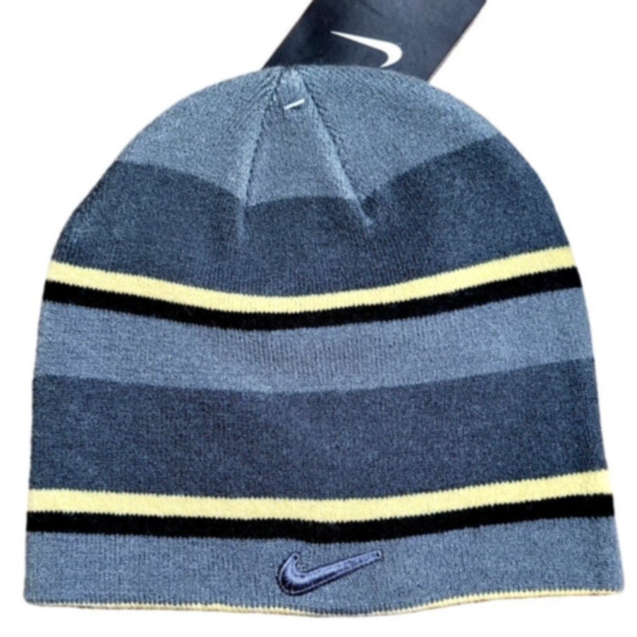 Nike Purdue Boilermakers Youth Striped Beanie Gray/Black/Old Gold, Size 8/20