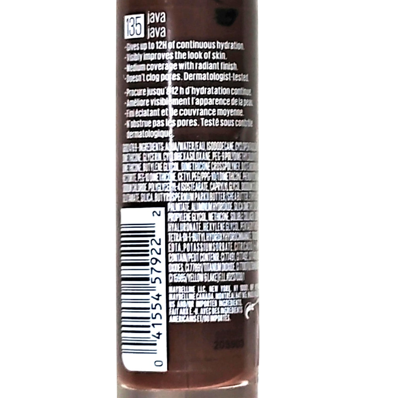 Maybelline Dream Radiant Liquid Foundation, 135 Java, Hydrating M Coverage 30 ml