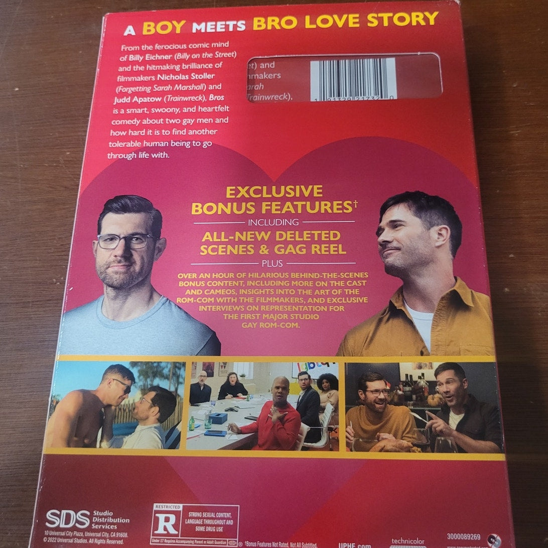 Bros DVD Romantic Comedy Boy Meets Bro Love Story Billy Eichner Luke Macfarlane