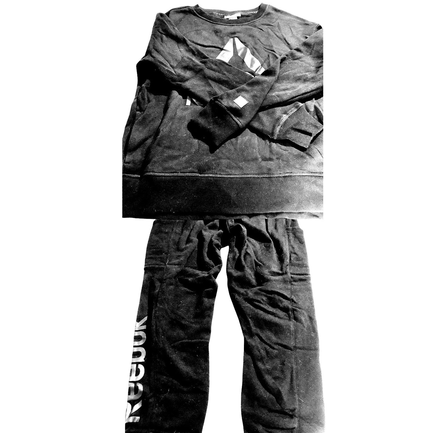Reebok Women's Supersoft Gravity Crew Sweatsuit Shirt & Pants w/ Pockets, SM