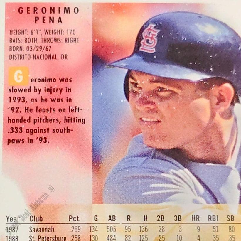 Geronimo Pena, St. Louis Cardinals, #643, 1994 Fleer Baseball Collector's Card
