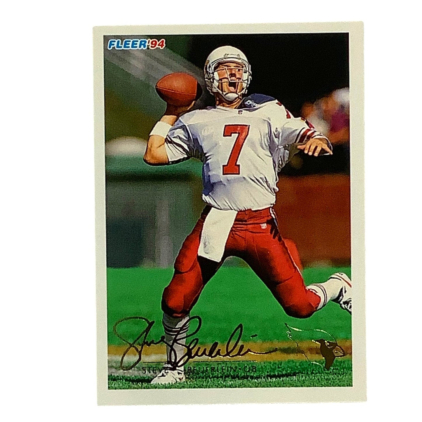 Steve Beuerlein, Arizona Cardinals, NFL Fleer 1994 Card 2, EX/NM