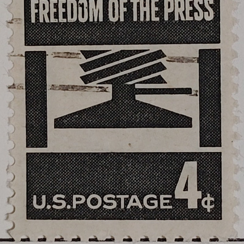 1958 Scott #1119 – 4¢ Freedom of the Press / Journalism – Canceled