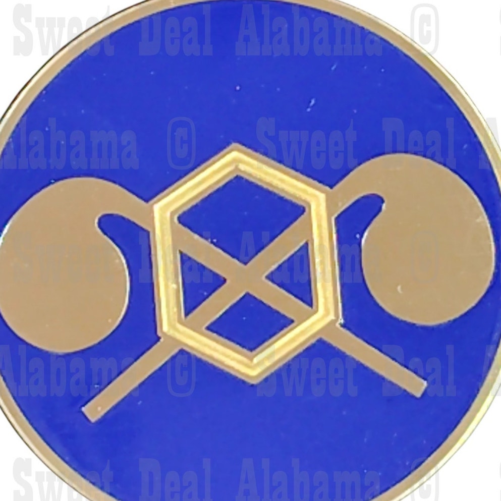 Metallic Army Chemical Corps Recessed Emblem, 2" Display Plaque Sticker Emblem