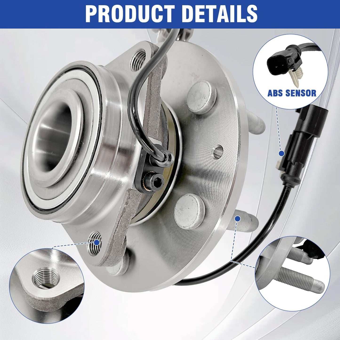 CHB449007 F Wheel Hub Assembly Fits Chev Silverado, GMC Sierra 1500 (2007–2013)