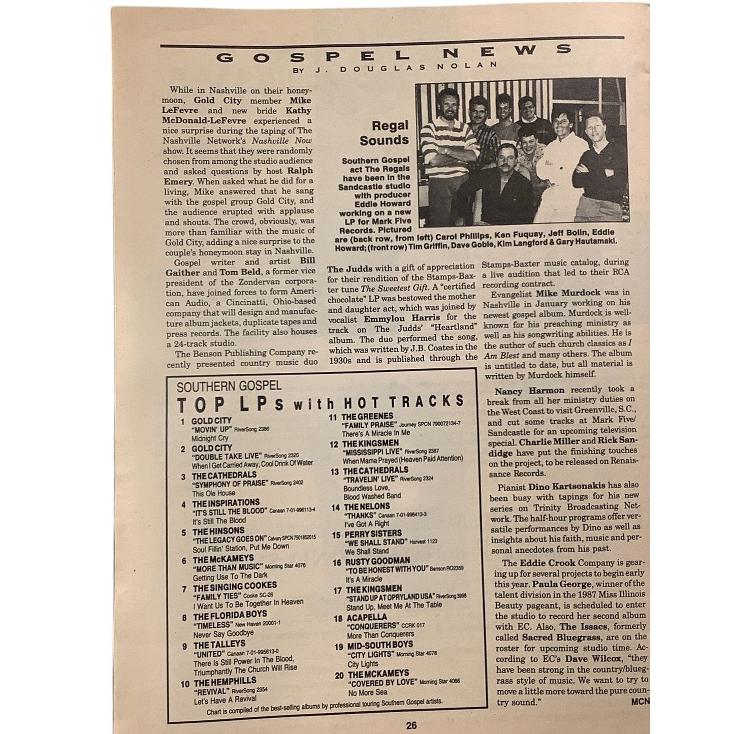 Music City News Magazine, Feb 1988 - Holly Dunn, Dolly Parton, Brenda Lee & More