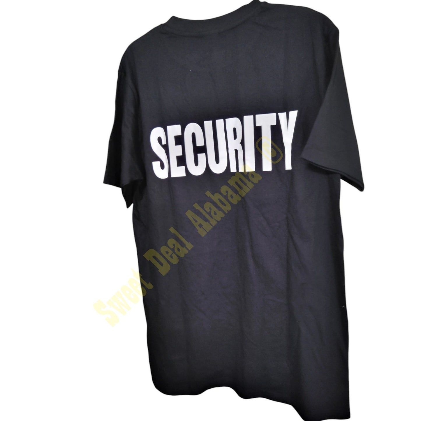 Pudala Black Tactical Shirt – "Security" – Short Sleeve, Size: Large
