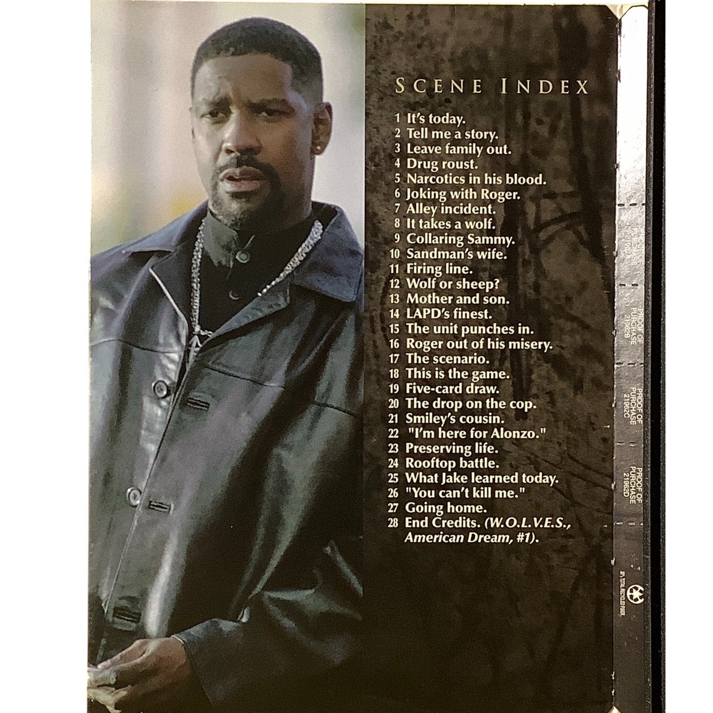 2004 Training Day, Denzel Washington Autograph on Both Case (Snapcase) and DVD