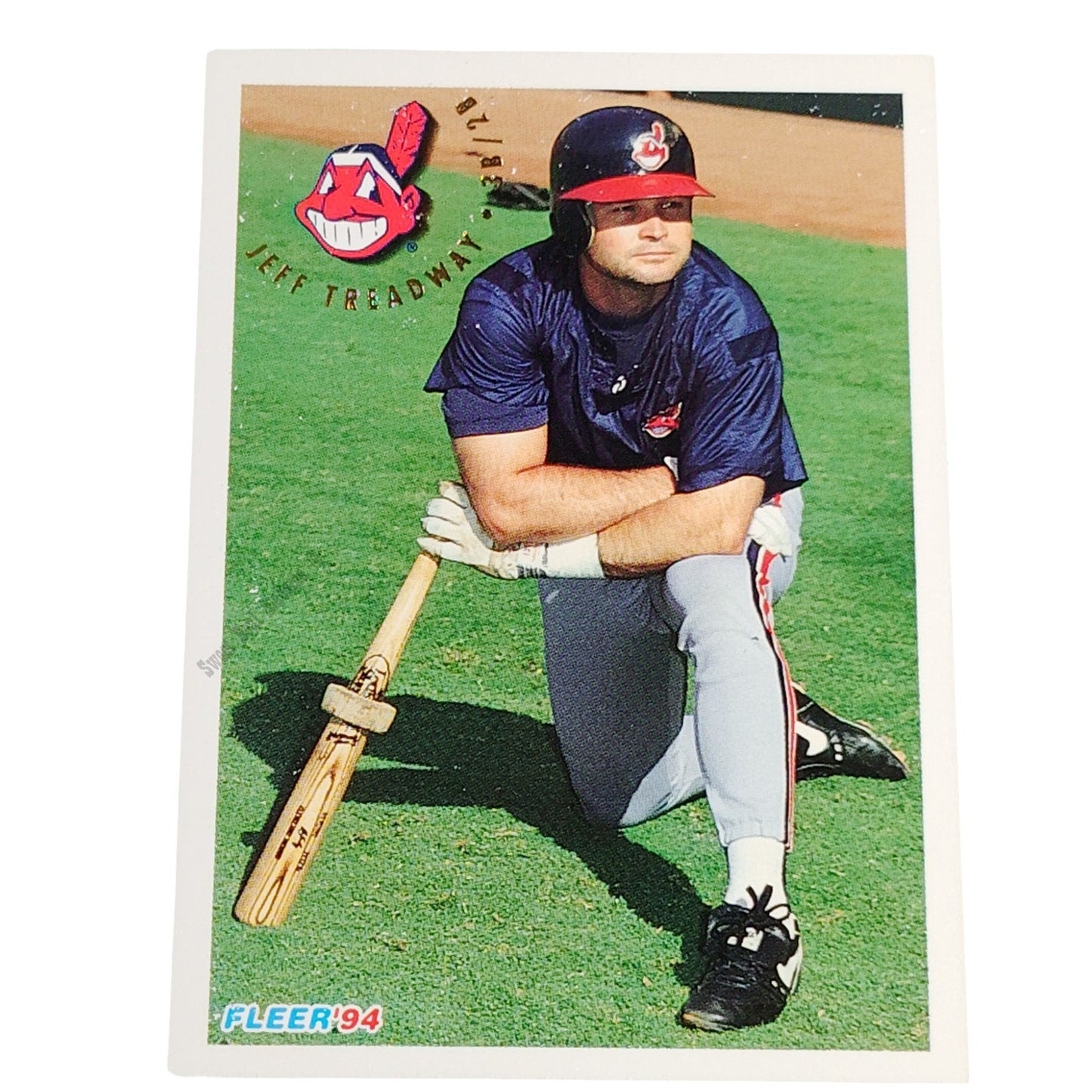 Jeff Treadway, Cleveland Indians, #122, 1994 Fleer Baseball Collector's Card