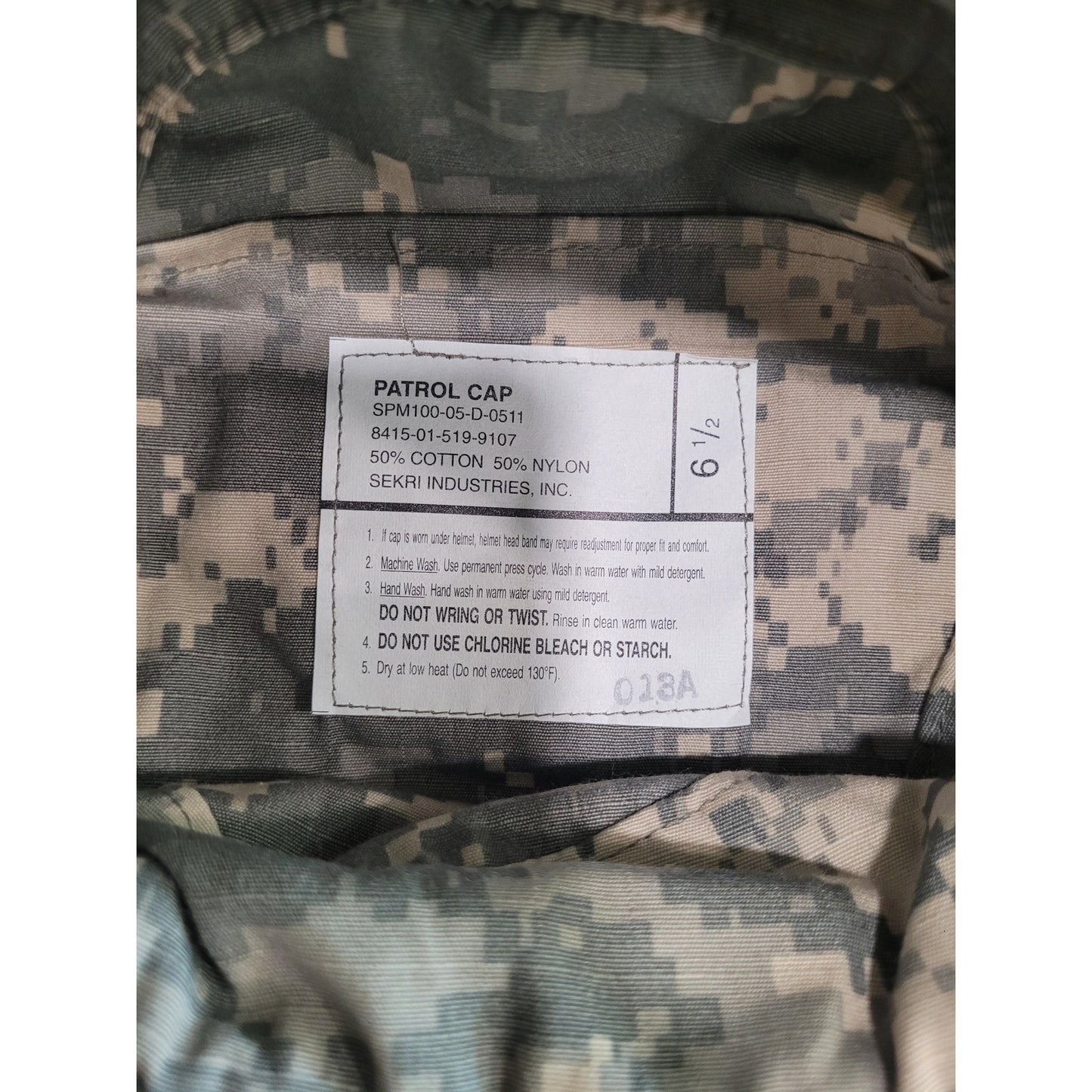 Vintage 2005 USGI Patrol Cap - Size 6-1/2 - ACU Digital Camo, NWT